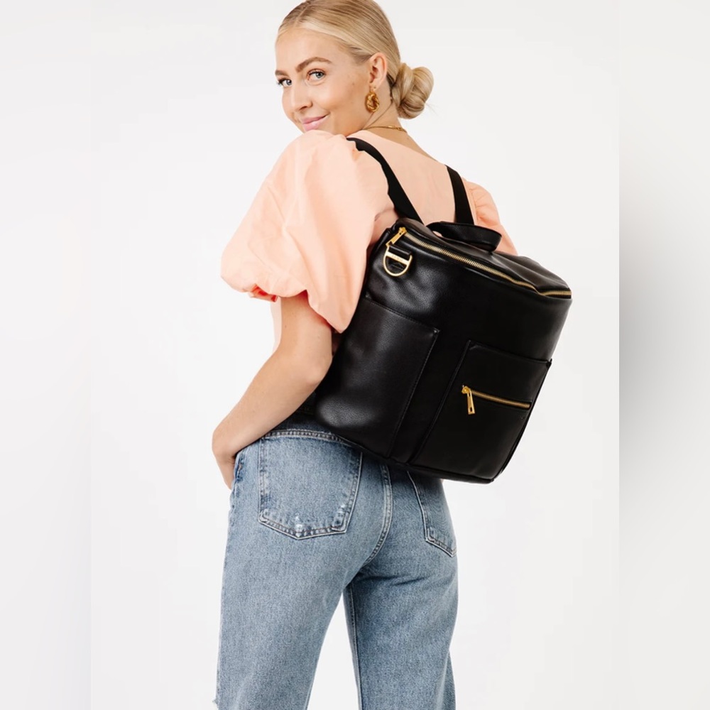 Fawn Design Faux Leather Diaper Bag with Accessories